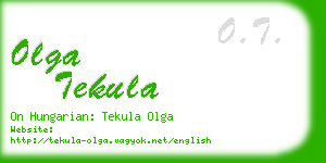 olga tekula business card